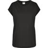Urban Classics Ladies Organic Extended Shoulder Tee, Maglietta Donna, Nero, L
