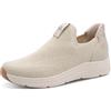 Jana Damen Sneaker Slip On Vegan 8-24768-46, Scarpe da Ginnastica Donna, Beige Oro, 37 EU