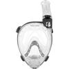 CRESSI dal 1946 - Prince Full Face Mask - Maschera Integrale CO2 Sicuro Grande Visione Snorkeling, Anti Fog, Facciale Comfort, Valvola Scarico e Snorkel Dry - Trasparente/Nero - M/L
