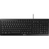 CHERRY STREAM KEYBOARD, Tastiera con filo, Layout per la Germania (QWERTZ), Battitura estremamente silenziosa, Sensazione di digitazione unica, Design piatto, Colore nero