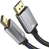 KabelDirekt - Cavo DisplayPort 8K/60Hz 1.4 - 2 m - Cavo DP con connettori interamente in metallo per PC/laptop da gioco, monitor da gioco ad alta risoluzione 4K/8K, veloce 144Hz/165Hz/240Hz, nero