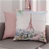 PETTI Artigiani Italiani - Coppia di Federe Cuscino 40x40 cm in Microfibra, Cuscini Arredo Camera da Letto, Divano, Salotto, Set 2 Fodere Copricuscino, Federa City Rosa, 100% Made in Italy