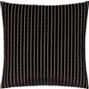 Paoletti Fodera per cuscino Savoy Stripe - Cuscino decorativo reversibile in velluto morbido e testurizzato per divani, letti e poltrone (Nero - 50x50cm)