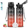 Grsta Borraccia - 500ml - Borraccia Bambina, Borracce Motivazionale, Borracce Senza Perdite, Facile da Trasportare, Bottiglia Graduata, con Filtro, con Slogan Motivazionale, per Corsa, Scuola, Ufficio
