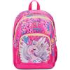 Seven SJ GANG STYLE JAM GANG Zaino Scuola Advanced, Rosa, Unicorn Led, Zaino Doppio Scomparto Con Tasca Porta PC o Tablet, Tasca Porta Borraccia e Organizer, Zaino Scuola Elementare, Zaino Bambina