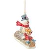 Enesco Jim Shore Frosty the Snowman - Frosty & Karen Su Slitta Di Legno, Ornam. 6019167