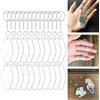 30 pezzi portachiavi vuoti trasparenti kit disco con foro ornamento forniture