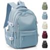 HYC00 Zaini Scuola Media Ragazza Zaino Scuola Superiore Ragazzo Zainetto Cartella Bambina Zaino Università Donna Impermeabile Porta PC Antifurto Casual Zainetto School Zaini Scolastici,Azzurro
