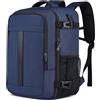 PUSLOM Zaino 40x30x20 per Ryanair Bagaglio a Mano per Wizzair Eurowings Zaino da Viaggio Aereo 24L Borsa da Cabina per Voli,14 Pollici Zaino Porta PC con Caricatore USB Zaino da Viaggio per Donna Uomo,Blu