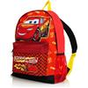 Disney Cars Saetta McQueen Zaino per Ragazzi - Zaino per la scuola per bambini con tasca frontale e rete laterale - Borsa da viaggio per il ritorno a scuola