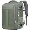 PUSLOM Zaino 40x20x25 per Ryanair Zaino da Viaggio Aereo Bagaglio a Mano 20L Piccolo Borsa da Cabina per Donna Zaini Casual 14 Pollici Zaino Porta PC con Caricatore USB per Scuola Lavoro Trekking, Verde