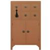 DRW Cassettiera in abete stile orientale, moka, 63 x 27 x 101 cm