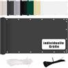 MENGH Frangivista per Balcone 50x700cm Antracite,160g/m² Protezione della Privacy Frangivento in Polyester,Impermeabile,Anti-UV con Fascette