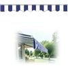 Generico Mantovana per Tenda da Sole Resistente All'Acqua, Anti-UV, Ricambio Bordo in Poliestere Cuciture Rinforzate - 5 3.5 2.7 4.5 7 m(Dark Blue White,380cm)