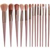 Generic Set di pennelli da trucco, 13 pennelli professionali con setole sintetiche, per fondotinta, fard, ombretto, cosmetici, set di pennelli per viso, viso, guance e occhi