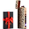 Dachance Accendino Elettrico USB Plasma Ricaricabile - Indicatore Batteria, Antivento, Senza Fiamma, Dual Arco per Candele/Grill (Natura)