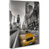 ConKrea QUADRO SU TELA CANVAS - INTELAIATO - PRONTO DA APPENDERE - New York Times Square - NY City USA America - Taxi Giallo - 50x70cm - Senza Cornice - (cod.1732)