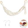 GZXYUAN Rete porta frutta 55,9 cm, da appendere, per frutta, verdura, amaca, sotto armadietto, banane, in cotone, realizzata a mano, con 2 ganci a vite, per cucina, casa, camper