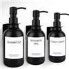 TEGOVE 3 Pezzi Dispenser Per Shampoo E Balsamo - Dispenser Per Sapone Da Doccia Con Montaggio A Parete - Dispenser Sapone 500 ml,per Bagno Doccia Cucina Shampoo Balsamo Bagnoschiuma