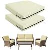 seokor Impermeabili Fodere per Seduta del Divano con Cerniera，50x50 55x45 60x60cm Esterno Copricuscini Rimovibili per Interni ed Esterni, Patio, Giardino Mobili in Rattan(Color3,50x50x5cm(2pcs))