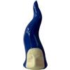 Generic Cornetto Portafortuna Napoletano - Corno Portafortuna in Ceramica con maschera cm 11 da appoggio Fatto a Mano (blu)