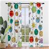 ENEN Tende per Interni Voile Semi Trasparenti, Tende Camera da Letto 2 Pezzi con Occhielli, Pianeta Spaziale 3D Moderne Tende a Vetro per Soggiorno Camera da Letto per Bambini (107x213cm,Pianeta)