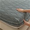 Mateju Lenzuola con Angoli Elasticizzati Inverno in Pile Morbido e Caldo, Lenzuola in Jacquard Spesso Coprimaterasso per Letto Singolo Matrimoniale, Tasche Profonde 30 cm (Grigio scuro,90x200cm)