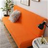 Hiseng Copridivano Senza Braccioli Pieghevole Divano Letto 2-3 posti all-Coperto Copridivani Elasticizzati Universale Anti Scivolo Copri Divano (Arancione,190-210cm)