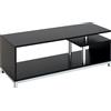 HOMCOM Mobile TV Moderno con Ripiano in Legno, Mobiletto Tavolino Basso da Salotto 114x40x40.5cm, Nero