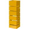 Baroni Home Portaombrelli Design Moderno Porta Ombrelli in Metallo Geometrico con 2 Gancini e Vaschetta Scolapioggia Rimovibile 15,5x15,5x49 cm Giallo