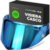 Everalo Visiera Compatibile con Agv Corsa - Corsa R - Pista Gp - Pista Gpr - Pista Gp Rr - Gt Veloce - Veloce S - Race 3 (Blu Elettro)