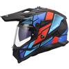 LS2, Casco Moto Cross PIONEER II BLOCK Black Red Blue, XS