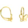 SOFIA MILANI - Orecchini da Donna in Argento 925 - Placcati in Oro e con Pietra Zircone - Orecchino Pendente a Farfalla - E1655