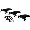 3x Top Surf Fin Stand Up Paddle Board 4.6x4.5'' Accessori