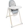Chicco Polly Armonia Seggiolone Evolutivo Pappa per Bambini da 0 Mesi a 40 kg, Sedia Evolutiva, Seggiolone Reclinabile a Sdraietta con Altezza e Poggiapiedi Regolabili, 4 Ruote, Compatto, Verde