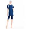 Celanisai Burkini Costume da bagno da donna musulmano con cappuccio tinta unita Beachwear Costume da bagno Burkini manica corta top e pantaloni islamici 2 pezzi modesti costumi da bagno Beachwear con