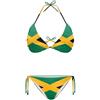 Biyejit Costume da bagno da donna a due pezzi sexy ad asciugatura rapida costumi da bagno triangolo top costumi da bagno perizoma set bikini sfacciato, Bandiera della Giamaica retrò, L
