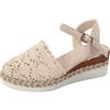 Generico Sandali Donna Estive Comode,Sandali Donna Estive con Zeppa Eleganti Scarpa da Ballo Antiscivolo Traspirante Sandalo Comode A Punta Chiuse Scarpe Comodo Leggero per Spiaggia e Mare