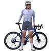 HECLOK Tuta Ciclismo Uomo Manica Lunga Traspirante - Body Triathlon Una Pezzo per Strada e Triathlon, Fondello Alta Densità | Asciugatura Rapida | UV UPF 50+ | 3 Tasche (Set-3,3x_l)