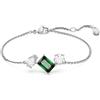 Swarovski Braccialetto Mesmera, Taglio misto, Verde, Placcato rodio