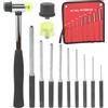 BIGP 9 Pcs Punzoni Perni a Rullo Perni, Set di Punzoni Pin Punch Tool Kit, Punzoni Meccanici Attrezzo per muro, cemento, pietra