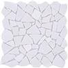 MOSANI MOS44-0102 - Piastrella da parete in marmo naturale poligonale, colore: Bianco