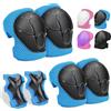 Criveple Ginocchiere per bambini, 6 in 1 per skateboard, pattini in linea, hoverboard, bicicletta (Rosa/Bianco)