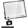 GADSQDKOK Proiettore a LED con sensore di Movimento Lampada da Parete for Esterni Luce Bianca 150W 100W 50W 30W 20W IP66 Faretto a LED Impermeabile per(Neutral Light,220V(175-265V)_100W)