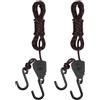 Ciieeo Corda Cricchetto Regolabile in Nylon e Acciaio Inox 1/8" per Kayak e Reti, capacità 68kg, Ganci e Puleggia per Ancoraggio Sicuro