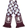 Hy-Pro Sciarpa con licenza ufficiale Aston Villa F.C, design a quadri, sciarpa per tifosi con iconico marchio Club