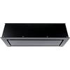 GURARI Cappa da soffitto 217 BL 90 Pr - Cappa da cucina da incasso 90 cm, nero, vetro nero, 1000m³/h, strisce LED, circolazione dell'aria, telecomando