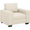 vidaXL Poltrona 60 cm in Lino, Divano Singolo, Sedia Accento, Sedia Relax, Poltrona, Sedia TV, Divano a Un Posto, Divano a Un Posto, Chaise Longue
