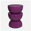 sweeek Tavolino in metallo effetto glassy, 46,5cm Viola - 32x32x46.5 cm