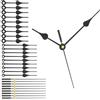 QUARKZMAN Lancette per Orologio 3,62 Kit Solo Lancette Alluminio 10 Set | Kit Solo Lancette In Alluminio, Parti Di Meccanismo Di Sostituzione Per Pezzi Di Movimento Fai Da Te, Per Decorazione, Nero